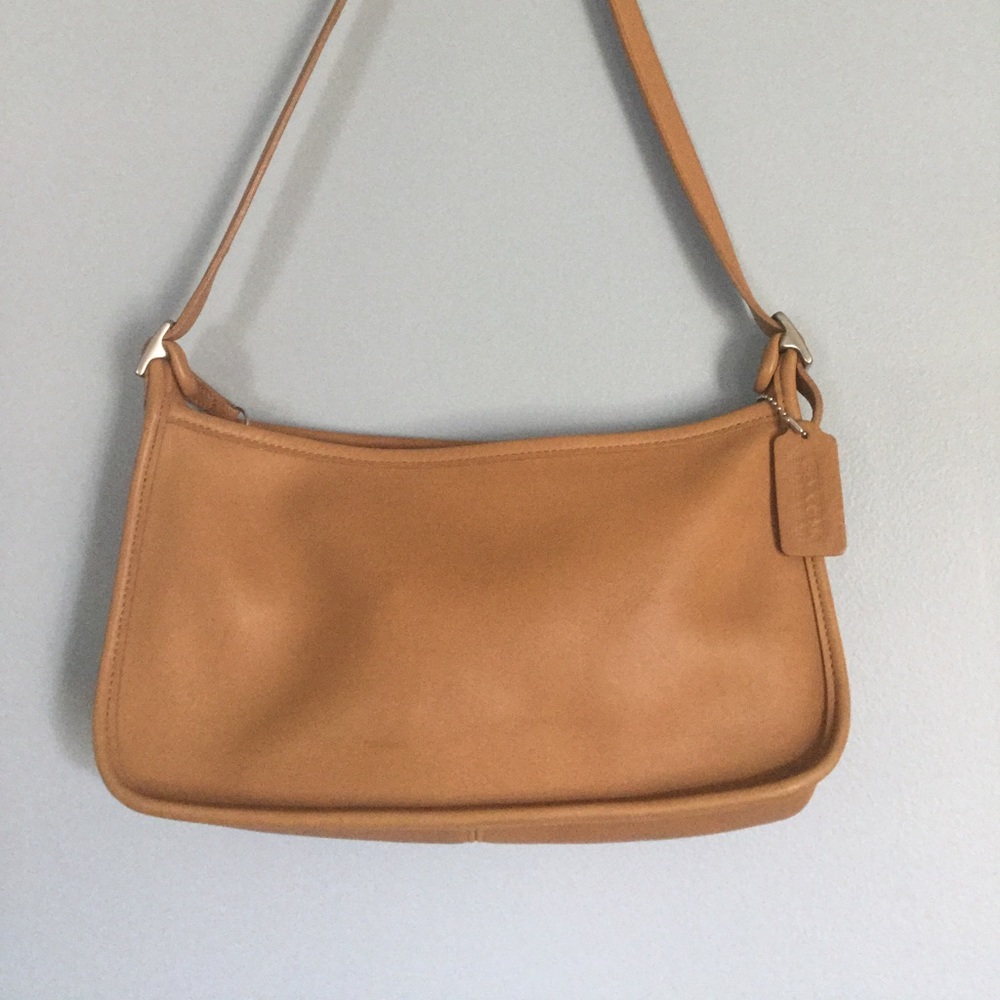 Vintage coach tan leather handbag